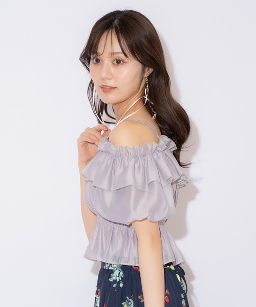 WILLSELECTION(ウィルセレクション)の「シャーリングオフショルブラウス(シャツ/ブラウス・レディース・ピンク/ライトグレー/ライトベージュ/オフホワイト・FREE)」の16枚目の写真