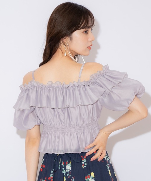 WILLSELECTION(ウィルセレクション)の「シャーリングオフショルブラウス(シャツ/ブラウス・レディース・ピンク/ライトグレー/ライトベージュ/オフホワイト・FREE)」の17枚目の写真