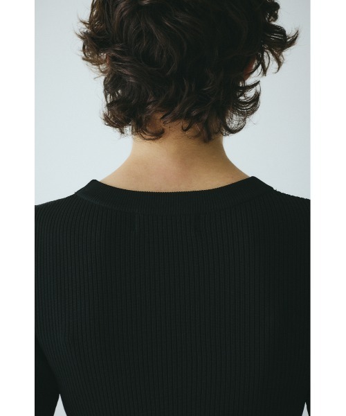 ヘリンドットサイ　ニットワンピース　デラックスドレス　黒　ブラック　ボリューム袖 ヘリンドットサイ ニットワンピース デラックスドレス 黒 ブラック