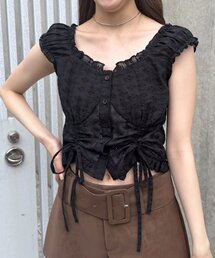 mline | [mline]花柄刺繍 ドロストブラウス(シャツ/ブラウス)