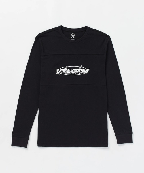 VOLCOM（ボルコム）の「【VOLCOM/ボルコム】SENDSTONE CREW LS /フロントロゴプリントコットンメッシュ長袖ロンT（Tシャツ/カットソー・メンズ・ブラック・MEDIUM/LARGE）」の2枚目の写真
