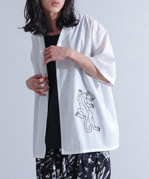 MDR(エムディアール)の「パンサー柄オープンカラー刺繍シャツ(シャツ/ブラウス・メンズ・オフホワイト/ブラック・L/M)」の22枚目の写真