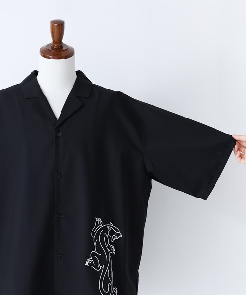 MDR(エムディアール)の「パンサー柄オープンカラー刺繍シャツ(シャツ/ブラウス・メンズ・オフホワイト/ブラック・L/M)」の7枚目の写真