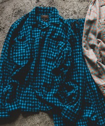 BEAMS PLUS | ミニチェック ウール ミリタリー オープンカラー シャツ(シャツ/ブラウス)