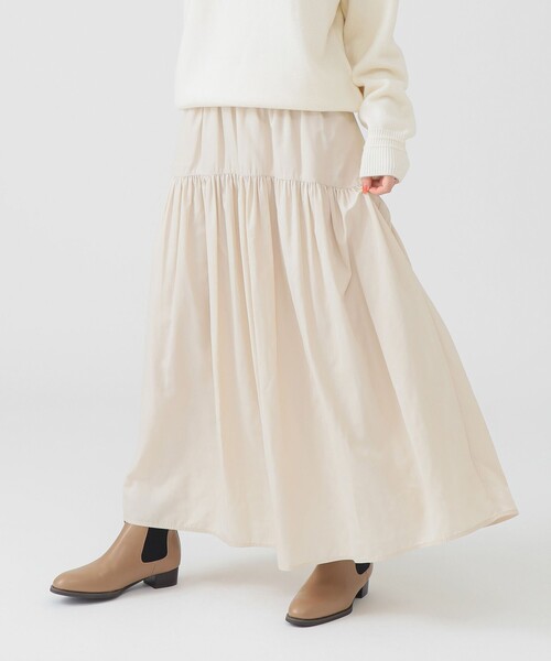 B:MING by BEAMS（ビーミングバイビームス）の「【洗える】ツイル ギャザー スカート（S～M）（スカート・レディース・ブラウン/ナチュラル/ブラック・SMALL/MEDIUM）」の7枚目の写真