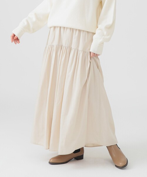 B:MING by BEAMS（ビーミングバイビームス）の「【洗える】ツイル ギャザー スカート（S～M）（スカート・レディース・ブラウン/ナチュラル/ブラック・SMALL/MEDIUM）」の8枚目の写真