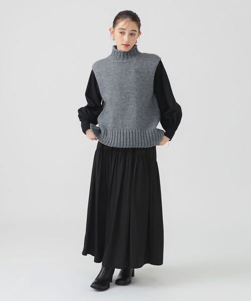 B:MING by BEAMS（ビーミングバイビームス）の「【洗える】ツイル ギャザー スカート（S～M）（スカート・レディース・ブラウン/ナチュラル/ブラック・SMALL/MEDIUM）」の9枚目の写真