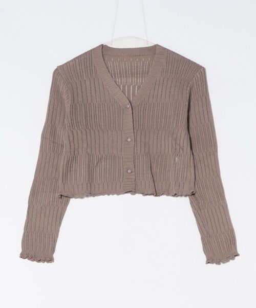 WESTSEA(ウエストシー)の「透かし編み カーディガン ショート丈 長袖(カーディガン/ボレロ・レディース・ミント/ブラウン/ホワイト/ブラック・FREE)」の22枚目の写真