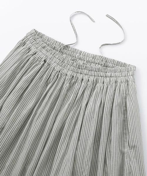 無印良品（ムジルシリョウヒン）の「婦人　綿ボイル　ギャザースカート（スカート・レディース・ライトグレー系/ダークネイビー/ブルー系・XL/L/M/S）」の5枚目の写真