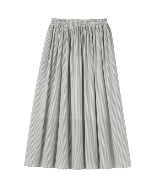 無印良品（ムジルシリョウヒン）の「婦人　綿ボイル　ギャザースカート（スカート・レディース・ライトグレー系/ダークネイビー/ブルー系・XL/L/M/S）」の7枚目の写真