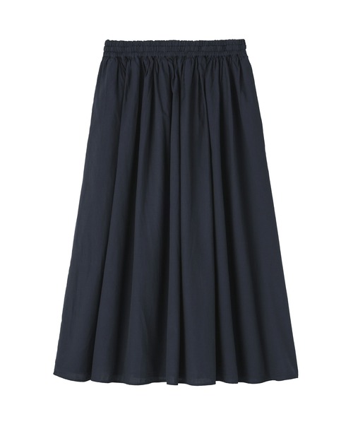 無印良品（ムジルシリョウヒン）の「婦人　綿ボイル　ギャザースカート（スカート・レディース・ライトグレー系/ダークネイビー/ブルー系・XL/L/M/S）」の12枚目の写真