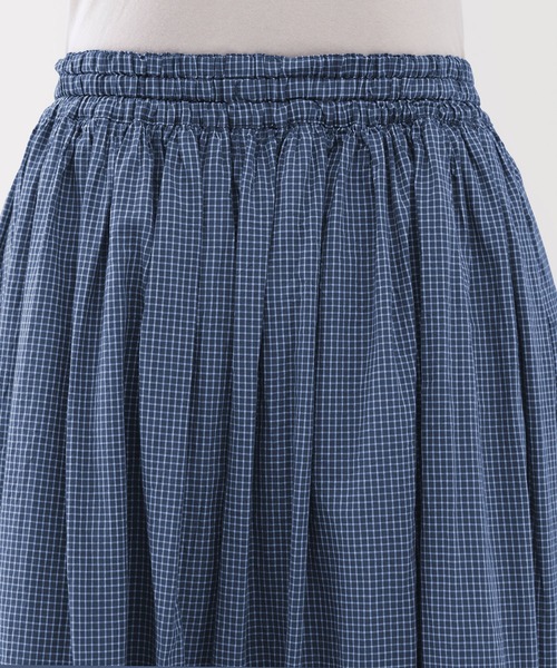 無印良品（ムジルシリョウヒン）の「婦人　綿ボイル　ギャザースカート（スカート・レディース・ライトグレー系/ダークネイビー/ブルー系・XL/L/M/S）」の18枚目の写真