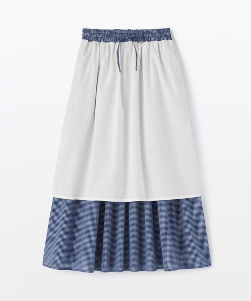 無印良品（ムジルシリョウヒン）の「婦人　綿ボイル　ギャザースカート（スカート・レディース・ライトグレー系/ダークネイビー/ブルー系・XL/L/M/S）」の20枚目の写真