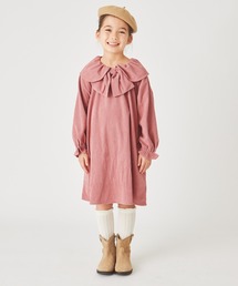 ever closet（エバークローゼット）の「襟 リボン コーデュロイ ワンピース（ワンピース・キッズ）」