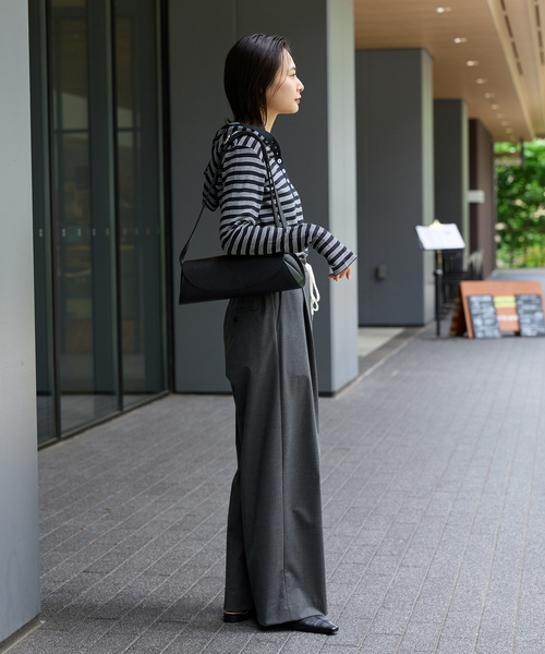 JOURNAL STANDARD（ジャーナルスタンダード）の「《追加2》ソモウライクイージースラックス（スラックス・レディース・チャコールグレー/ネイビー・36/38）」の9枚目の写真