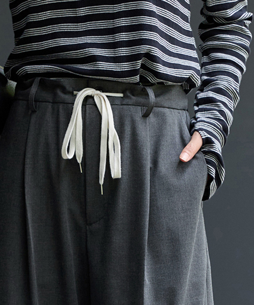 JOURNAL STANDARD（ジャーナルスタンダード）の「《追加2》ソモウライクイージースラックス（スラックス・レディース・チャコールグレー/ネイビー・36/38）」の13枚目の写真