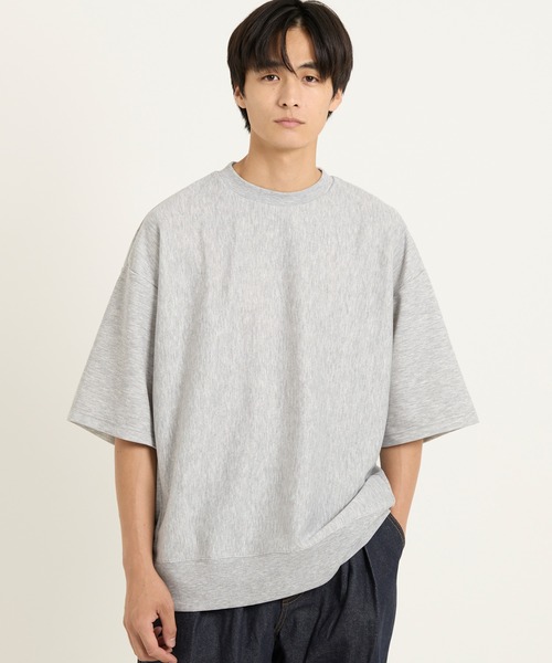 coca（coca）（コカ）の「コットンタッチダブルクロススウェットTシャツ（Tシャツ/カットソー・メンズ・ライトブルー/ライトベージュ/ブラック/グレー・XL/M/L）」の3枚目の写真