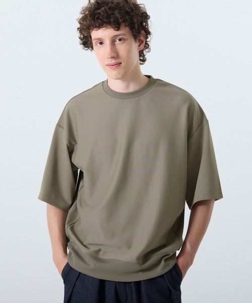 coca（coca）（コカ）の「コットンタッチダブルクロススウェットTシャツ（Tシャツ/カットソー・メンズ・ライトブルー/ライトベージュ/ブラック/グレー・XL/M/L）」の4枚目の写真