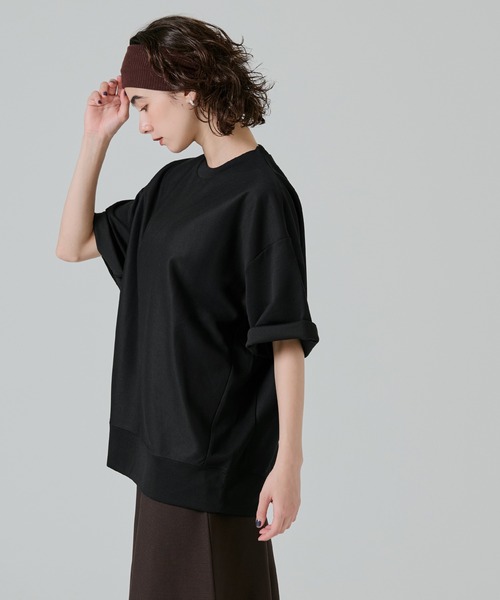 coca（coca）（コカ）の「コットンタッチダブルクロススウェットTシャツ（Tシャツ/カットソー・メンズ・ライトブルー/ライトベージュ/ブラック/グレー・XL/M/L）」の8枚目の写真