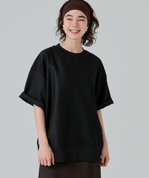 coca（coca）（コカ）の「コットンタッチダブルクロススウェットTシャツ（Tシャツ/カットソー・メンズ・ライトブルー/ライトベージュ/ブラック/グレー・XL/M/L）」の9枚目の写真