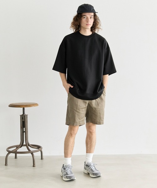 coca（coca）（コカ）の「コットンタッチダブルクロススウェットTシャツ（Tシャツ/カットソー・メンズ・ライトブルー/ライトベージュ/ブラック/グレー・XL/M/L）」の10枚目の写真