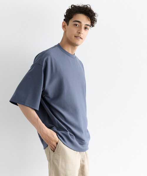 coca（coca）（コカ）の「コットンタッチダブルクロススウェットTシャツ（Tシャツ/カットソー・メンズ・ライトブルー/ライトベージュ/ブラック/グレー・XL/M/L）」の17枚目の写真