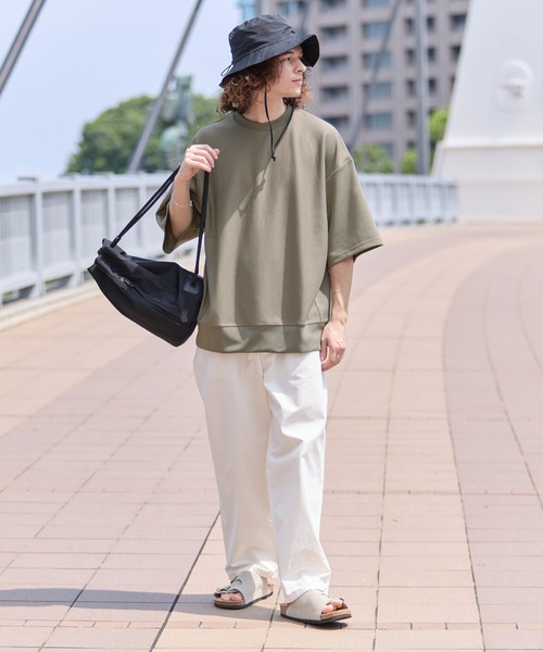 coca（coca）（コカ）の「コットンタッチダブルクロススウェットTシャツ（Tシャツ/カットソー・メンズ・ライトブルー/ライトベージュ/ブラック/グレー・XL/M/L）」の22枚目の写真