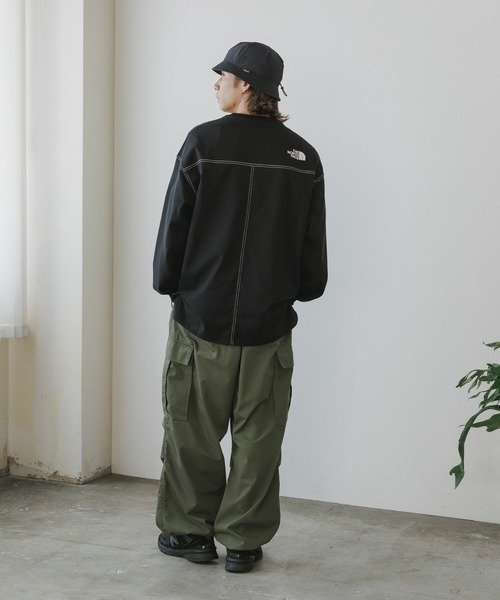 ラスト1点！ノースフェイス essential ロンT 男女兼用OK Lサイズ★ THE NORTH FACE tシャツ FACE/ザ・ノースフェイス ESSENTIAL L