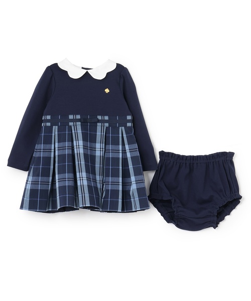 セール】オーガストチェックドッキングワンピース（その他ベビーウェア