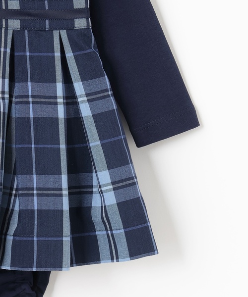 セール】オーガストチェックドッキングワンピース（その他ベビーウェア