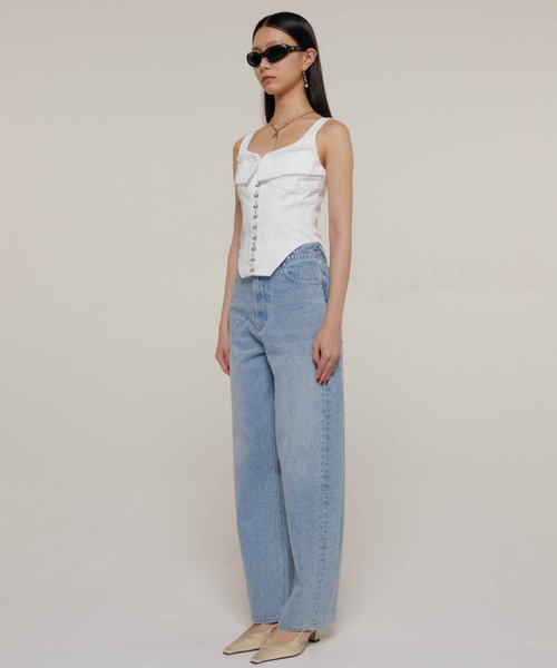 JOSE MOON（ジョゼムーン）の「OVAL DENIM PANTS/オーバルデニムパンツ（デニムパンツ・レディース・ブラウン/ブルー/ブラック・36/38）」の13枚目の写真