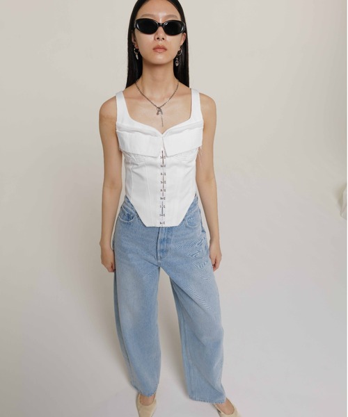 JOSE MOON（ジョゼムーン）の「OVAL DENIM PANTS/オーバルデニムパンツ（デニムパンツ・レディース・ブラウン/ブルー/ブラック・36/38）」の16枚目の写真