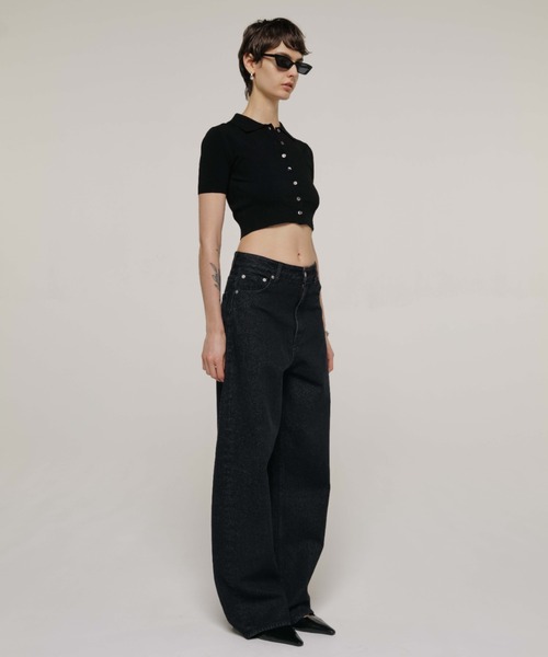 JOSE MOON（ジョゼムーン）の「OVAL DENIM PANTS/オーバルデニムパンツ（デニムパンツ・レディース・ブラウン/ブルー/ブラック・36/38）」の19枚目の写真