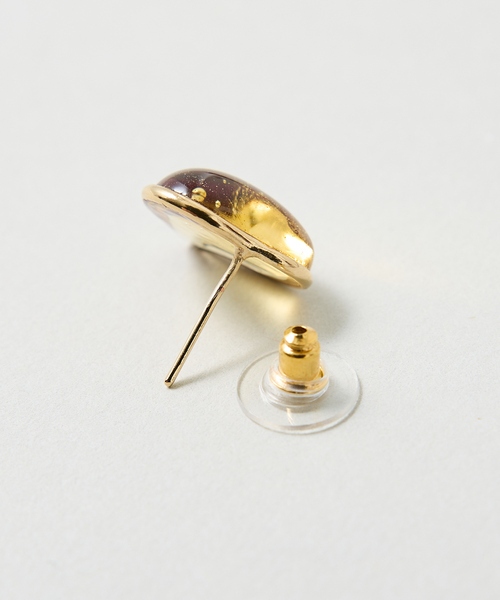 collex(コレックス)の「【Elodie Pavie】ガラスハートピアス(ピアス(両耳用)・レディース・クリア・フリー)」の5枚目の写真
