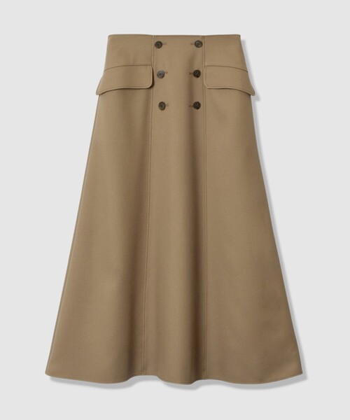 ANAYI（アナイ）の「ブライトツイルAラインスカート（スカート・レディース・ベージュ/ピンク/ブラウン/ネイビー/サンドベージュ・36/38/34）」の4枚目の写真