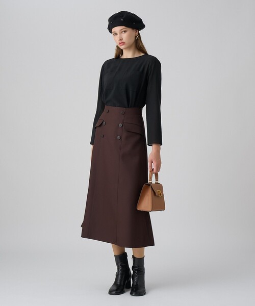 ブライトツイルAラインスカート（スカート）｜ANAYI（アナイ）の