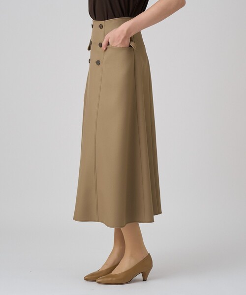 ANAYI（アナイ）の「ブライトツイルAラインスカート（スカート・レディース・ベージュ/ピンク/ブラウン/ネイビー/サンドベージュ・36/38/34）」の10枚目の写真