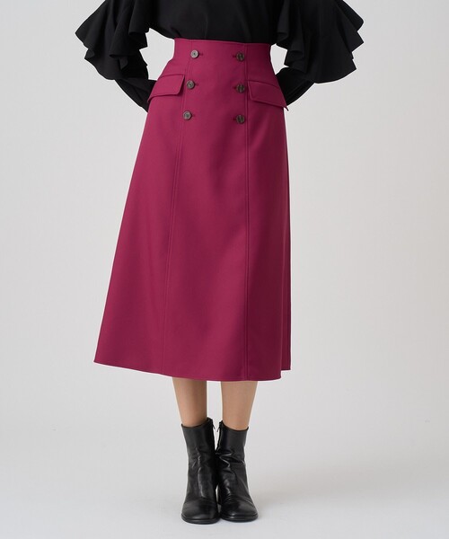 ANAYI（アナイ）の「ブライトツイルAラインスカート（スカート・レディース・ベージュ/ピンク/ブラウン/ネイビー/サンドベージュ・36/38/34）」の13枚目の写真