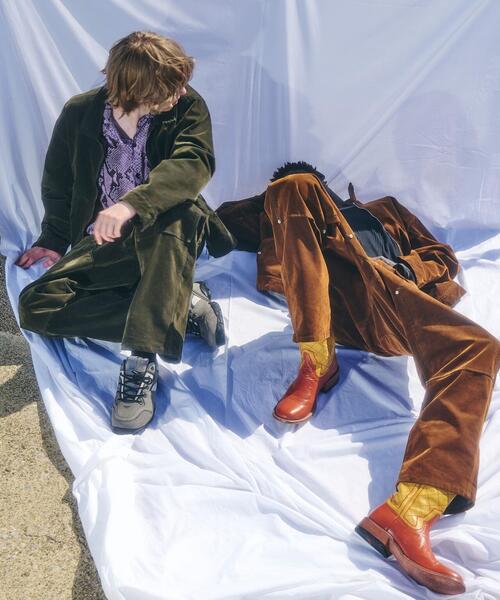 BEAVER(ビーバー)の「B omnivore/ビーオムニボー FLOCKY DENIM PANT フロッキーデニムパンツ(デニムパンツ・メンズ・オリーブ系/ブラウン・L/M)」の20枚目の写真