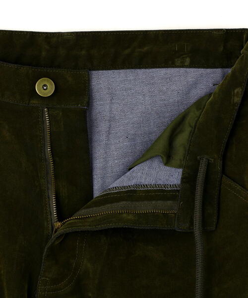 BEAVER(ビーバー)の「B omnivore/ビーオムニボー FLOCKY DENIM PANT フロッキーデニムパンツ(デニムパンツ・メンズ・オリーブ系/ブラウン・L/M)」の6枚目の写真