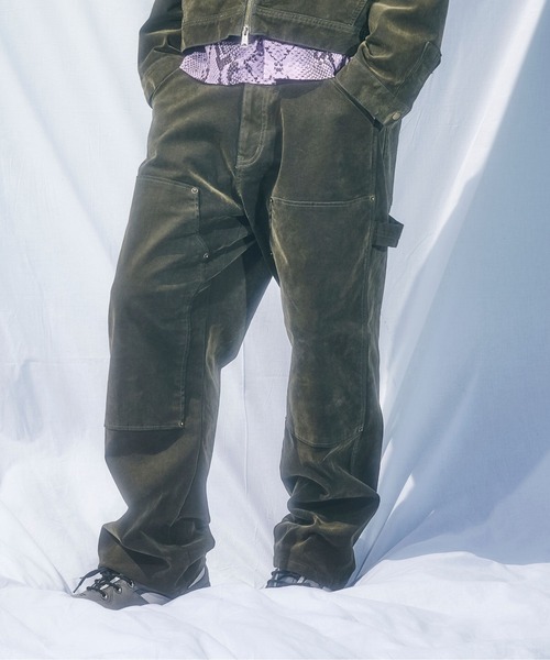 BEAVER(ビーバー)の「B omnivore/ビーオムニボー FLOCKY DENIM PANT フロッキーデニムパンツ(デニムパンツ・メンズ・オリーブ系/ブラウン・L/M)」の2枚目の写真