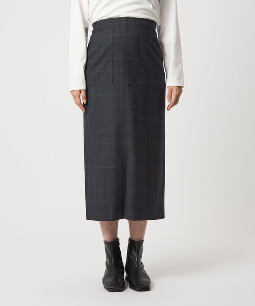green label relaxing（グリーンレーベルリラクシング）の「［size SHORT/TALLあり］キチントボトムス サキソニー Iライン スリム スカート（スカート・レディース・ブラック/その他1/ベージュ/オフホワイト・TALL/40/38/36/SHORT）」の20枚目の写真