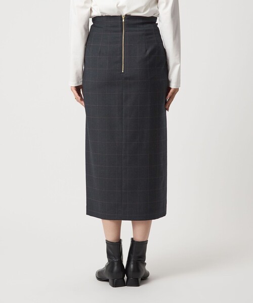 green label relaxing（グリーンレーベルリラクシング）の「［size SHORT/TALLあり］キチントボトムス サキソニー Iライン スリム スカート（スカート・レディース・ブラック/その他1/ベージュ/オフホワイト・TALL/40/38/36/SHORT）」の22枚目の写真