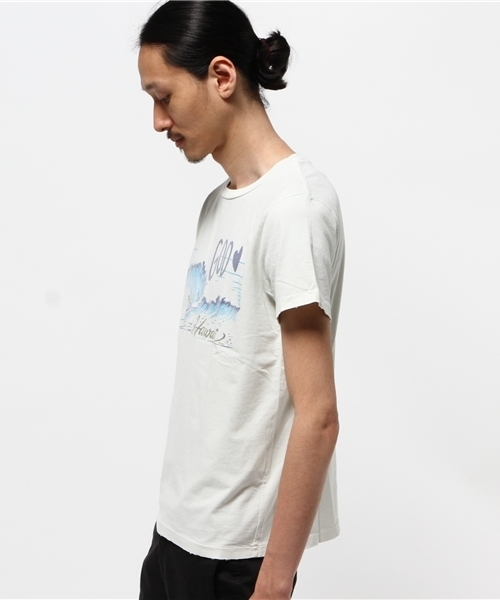 REMI RELIEF(レミレリーフ)の「REMI RELIEF(レミレリーフ) プリントT / 108-RRE-RN15173152(Tシャツ/カットソー・メンズ・オフホワイト/チャコールグレー・M/S/L)」の3枚目の写真