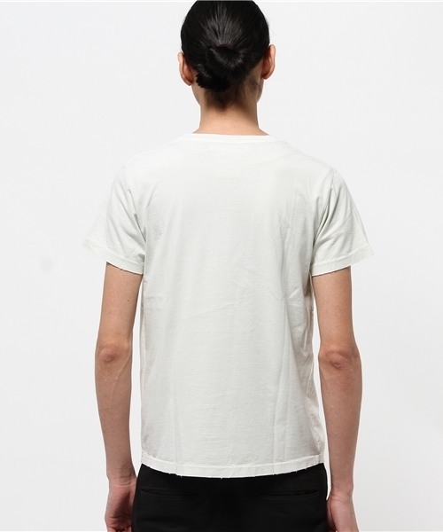 REMI RELIEF(レミレリーフ)の「REMI RELIEF(レミレリーフ) プリントT / 108-RRE-RN15173152(Tシャツ/カットソー・メンズ・オフホワイト/チャコールグレー・M/S/L)」の4枚目の写真