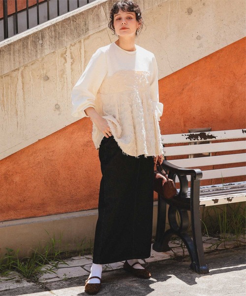 titivate（ティティベイト）の「美ラインシルエットデニムスカート（デニムスカート・レディース・ブラック系その他/ブラック/ブラウン/インディゴブルー・S/M/L）」の9枚目の写真