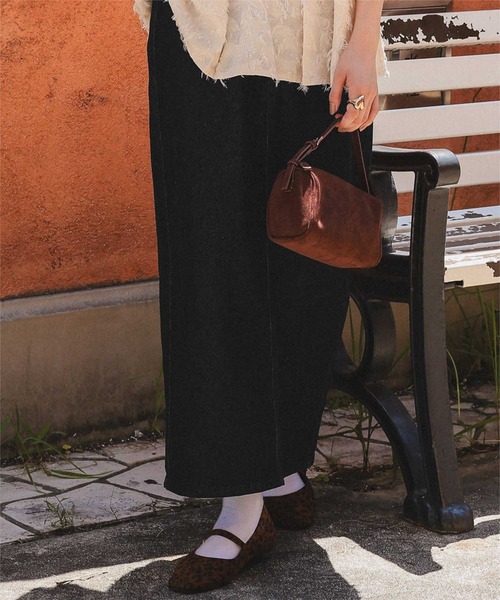 titivate（ティティベイト）の「美ラインシルエットデニムスカート（デニムスカート・レディース・ブラック系その他/ブラック/ブラウン/インディゴブルー・S/M/L）」の11枚目の写真