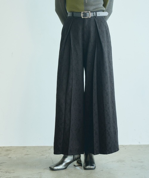 HARE（ハレ）の「VINTAGEジャガードワイドパンツ(HARE)（その他パンツ・レディース・パープル/ブラウン/ブラック/ブラウン系その他/パープル系その他/ブラック系その他/ブルー系その他・FREE）」の3枚目の写真
