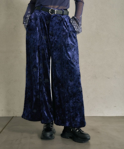 HARE（ハレ）の「VINTAGEジャガードワイドパンツ(HARE)（その他パンツ・レディース・パープル/ブラウン/ブラック/ブラウン系その他/パープル系その他/ブラック系その他/ブルー系その他・FREE）」の6枚目の写真