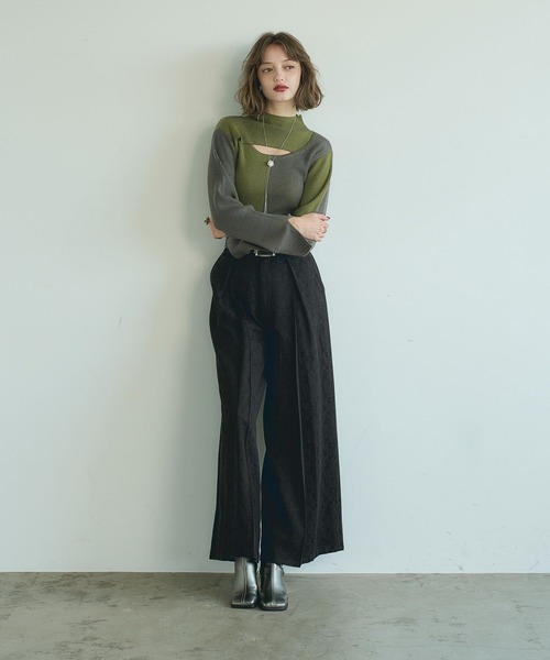 HARE（ハレ）の「VINTAGEジャガードワイドパンツ(HARE)（その他パンツ・レディース・パープル/ブラウン/ブラック/ブラウン系その他/パープル系その他/ブラック系その他/ブルー系その他・FREE）」の9枚目の写真